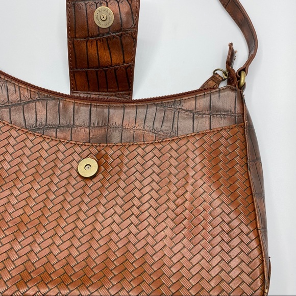 🍄3 for$25 Coldwater Creek Woven Baguette Handbag - Picture 3 of 6